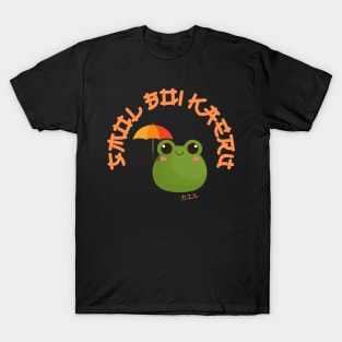 Kawaii Frog Cute Smol Boi Kaeru Frog with Umbrella T-Shirt